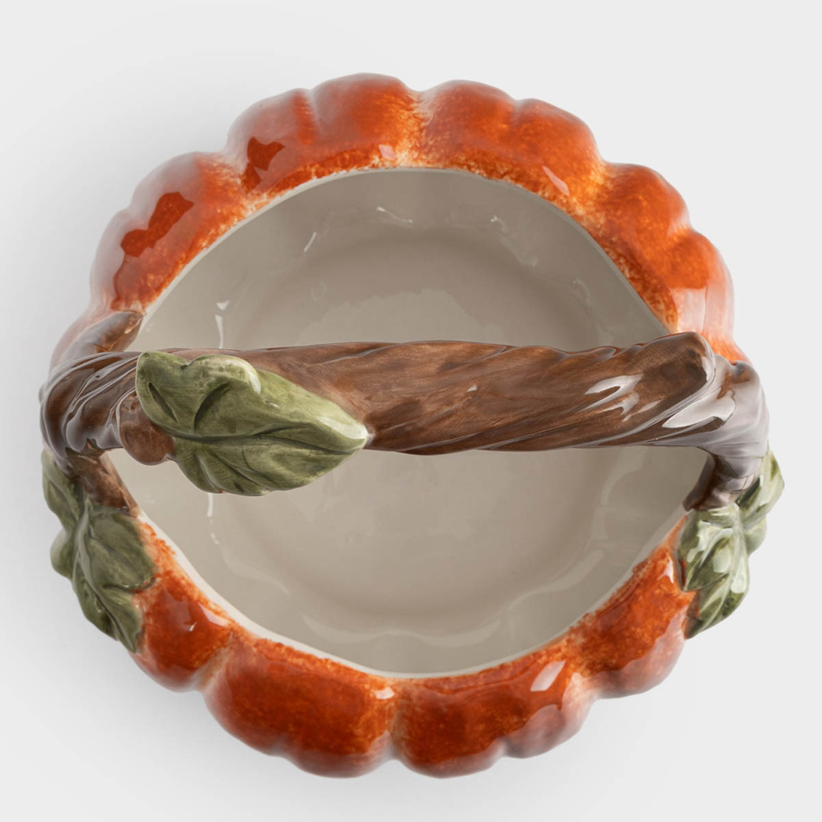Конфетница Anna Lafarg Bright Pumpkin Тыква с листами