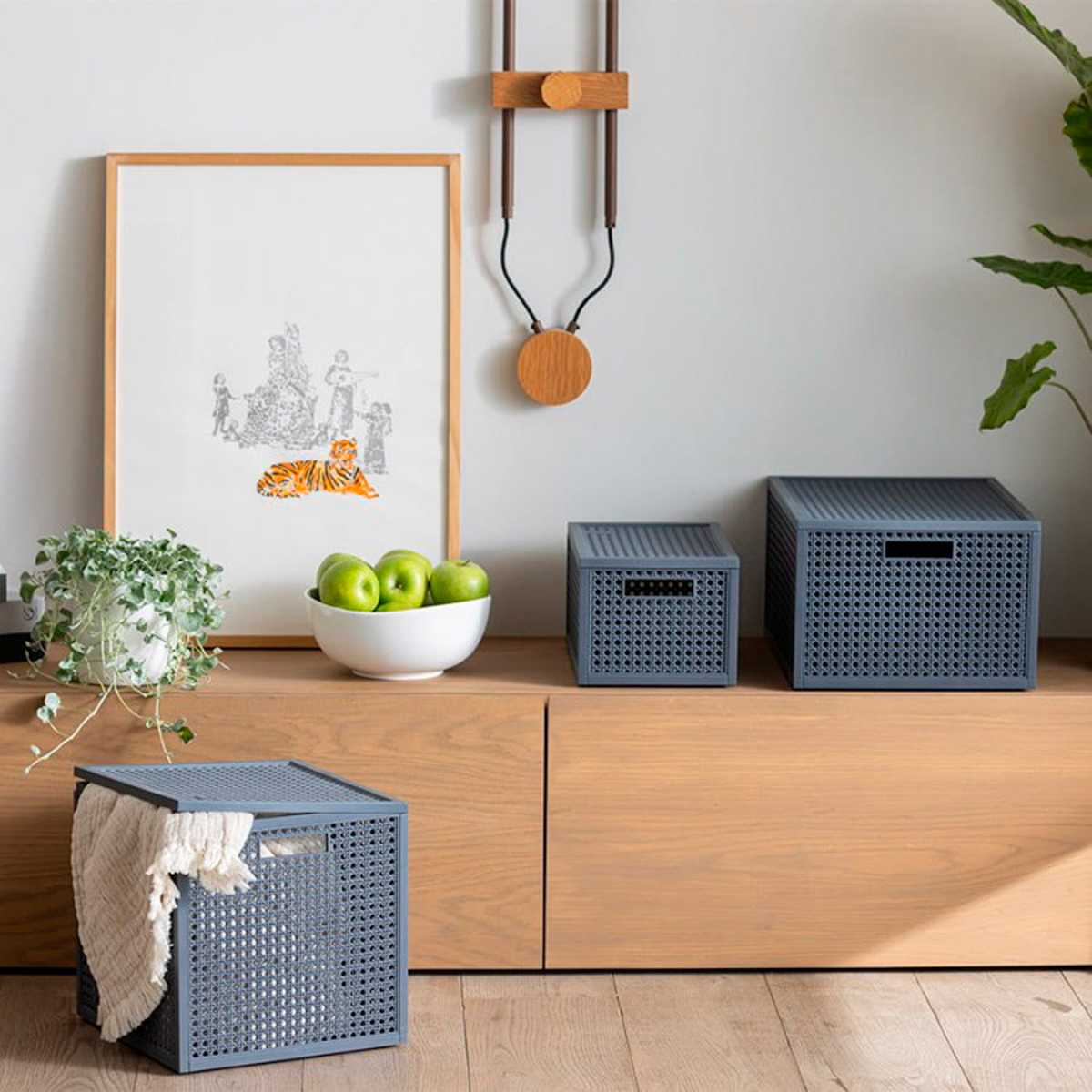 Корзина Curver Kaya 28x28x28см, цвет серый