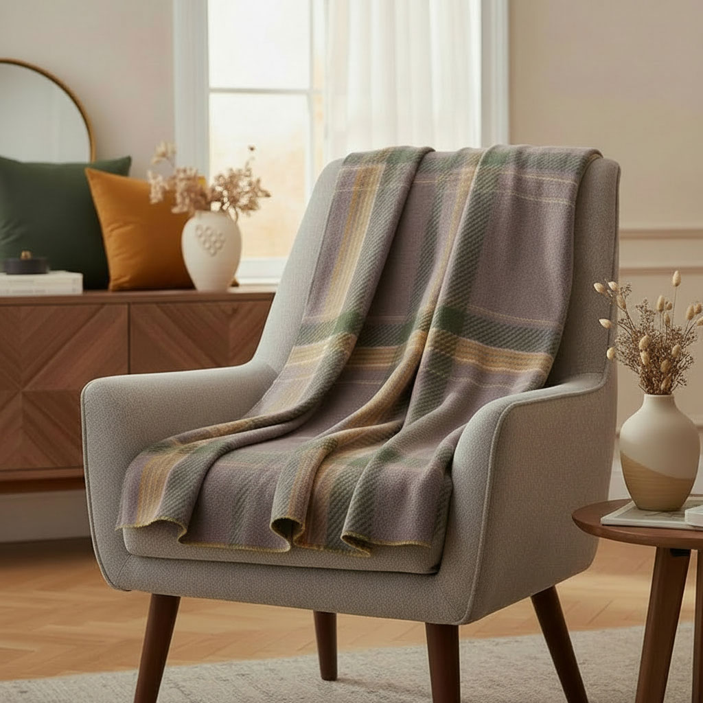 Плед Pappel Cotton 200x220см, бежевый