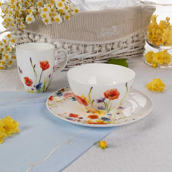 Набор для завтрака Zapel Fleurs des champs 3 предмета