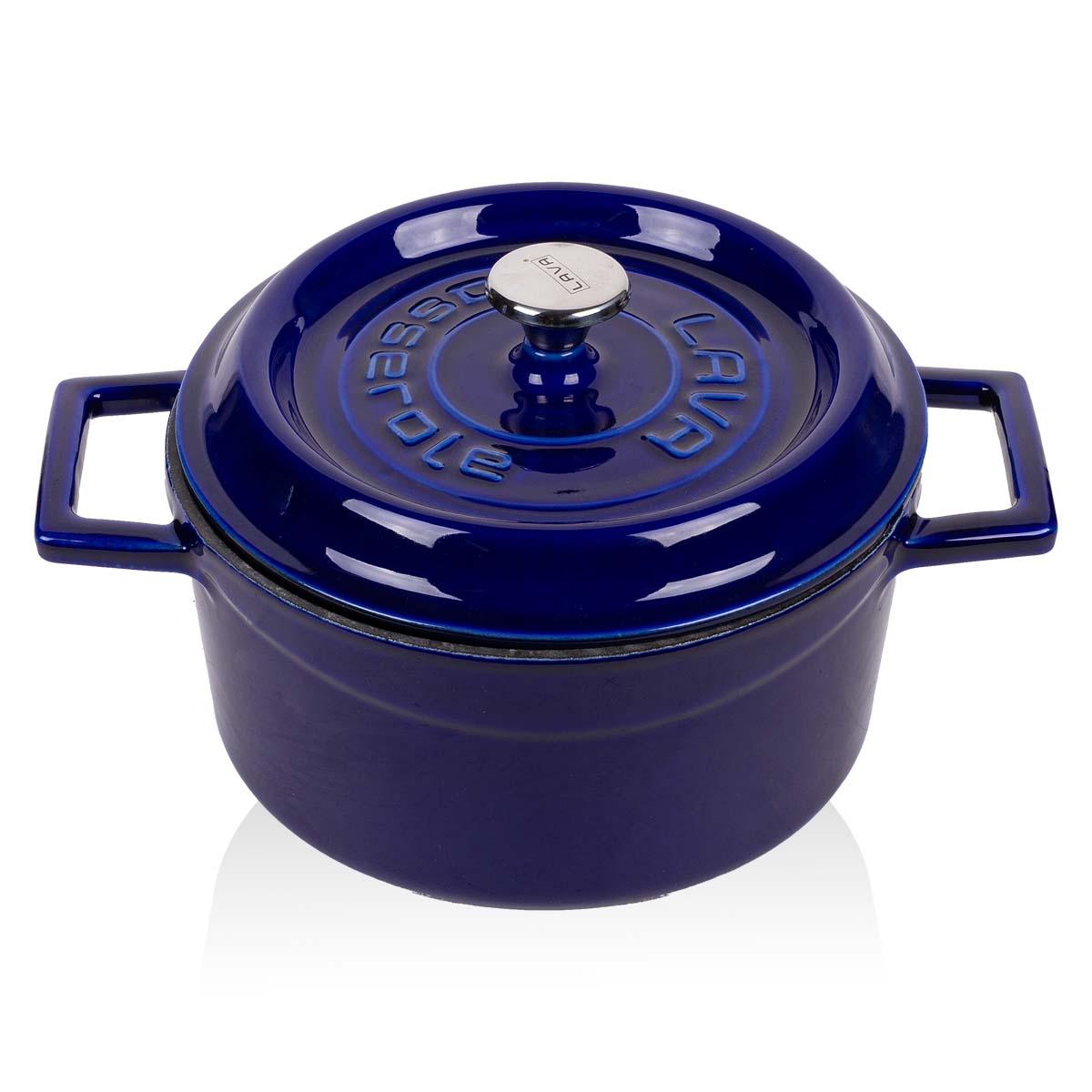 Кастрюля чугунная Lava 2,82л, цвет черный