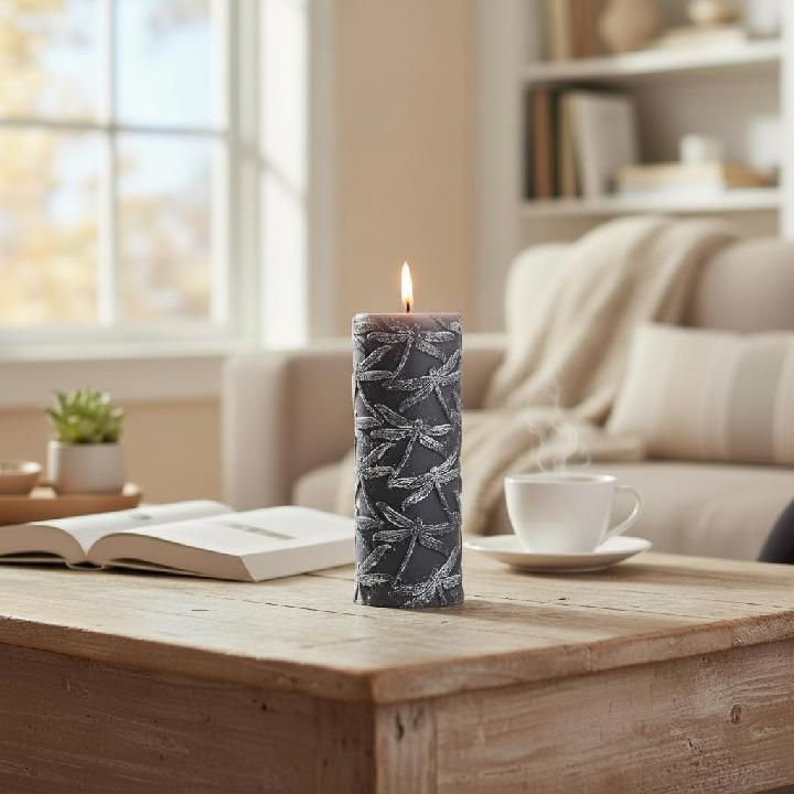 Свеча большая Zapel Дороти серая