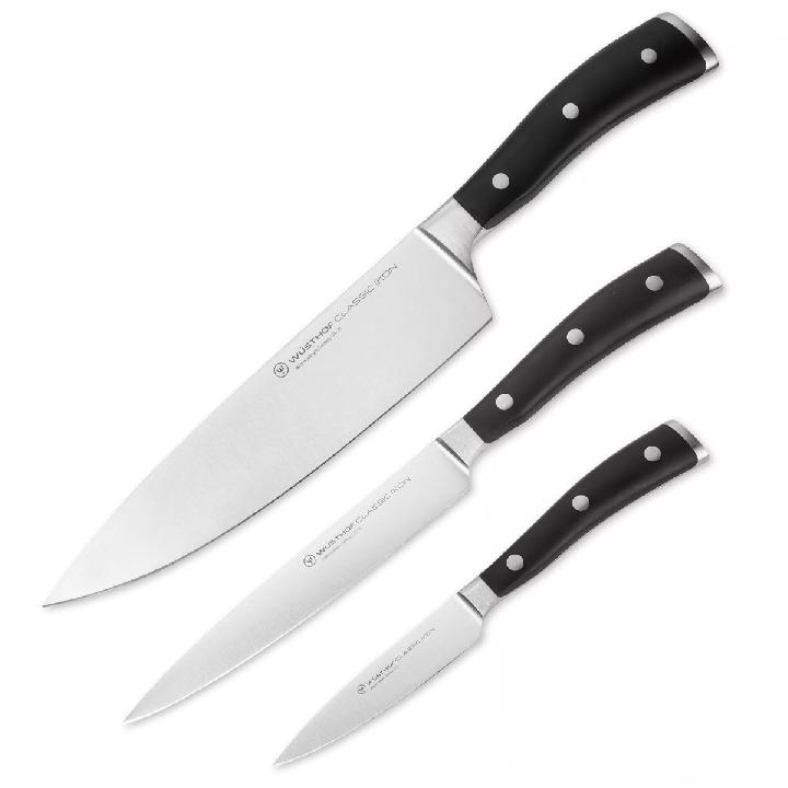Набор кухонных ножей Wuesthof Classic Ikon Поварская тройка