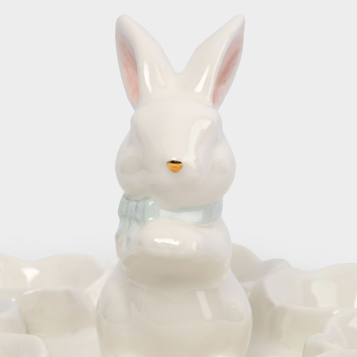 Блюдо пасхальное Anna Lafarg Пасха Золотая Кролик в цветах 18х12см