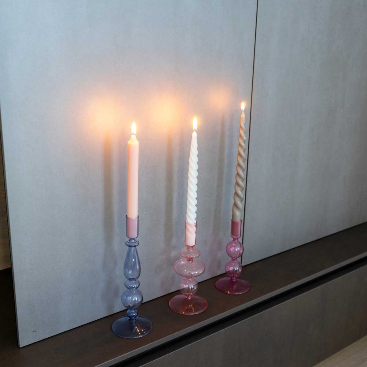 Подсвечник 25см WD Lifestyle Samarcanda, лиловый