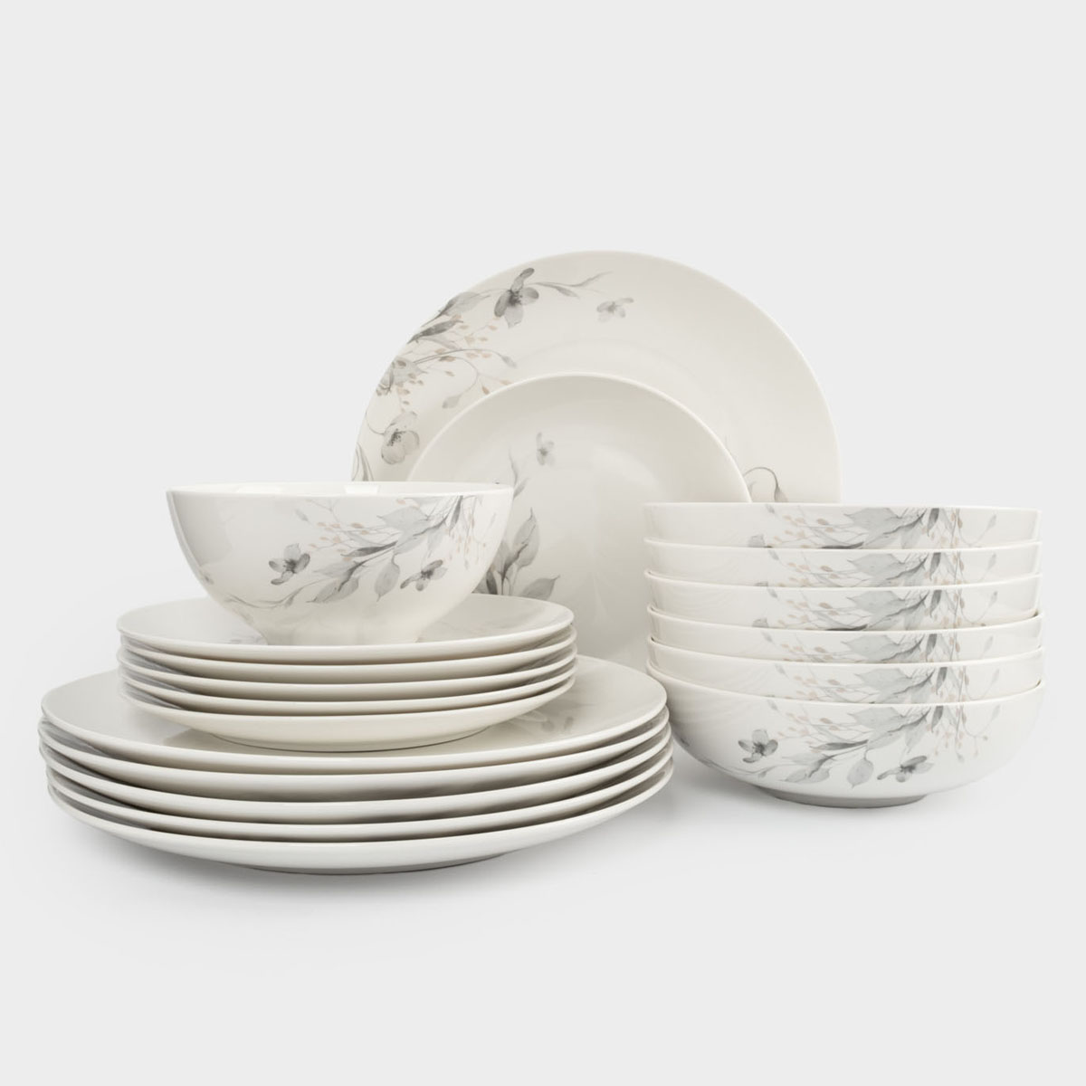 Сервиз обеденный Anna Lafarg Нежные Цветы 18 предметов на 6 персон