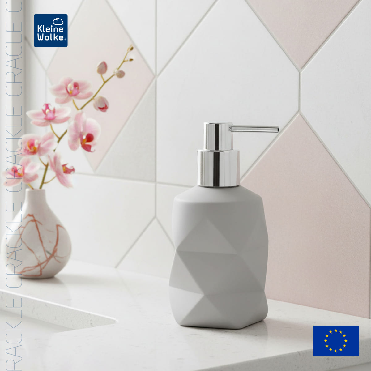 Дозатор для жидкого мыла Kleine Wolke Crackle Platinum