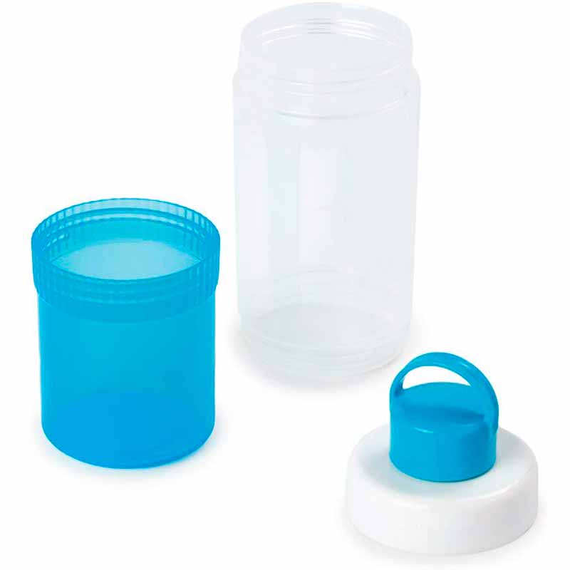 Бутылка для воды 500мл с контейнером для снеков 250мл SNIPS WATER TO GO, цвет синий