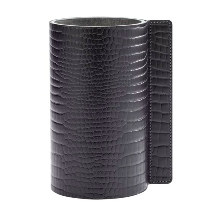 Ваза для цветов LIND DNA CROCO 11x20см, цвет черный