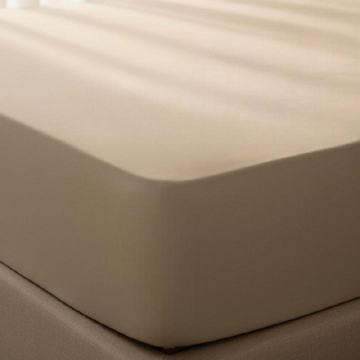 Простыня натяжная 1,5-спальная Pappel Comfort, цвет темно-бежевый