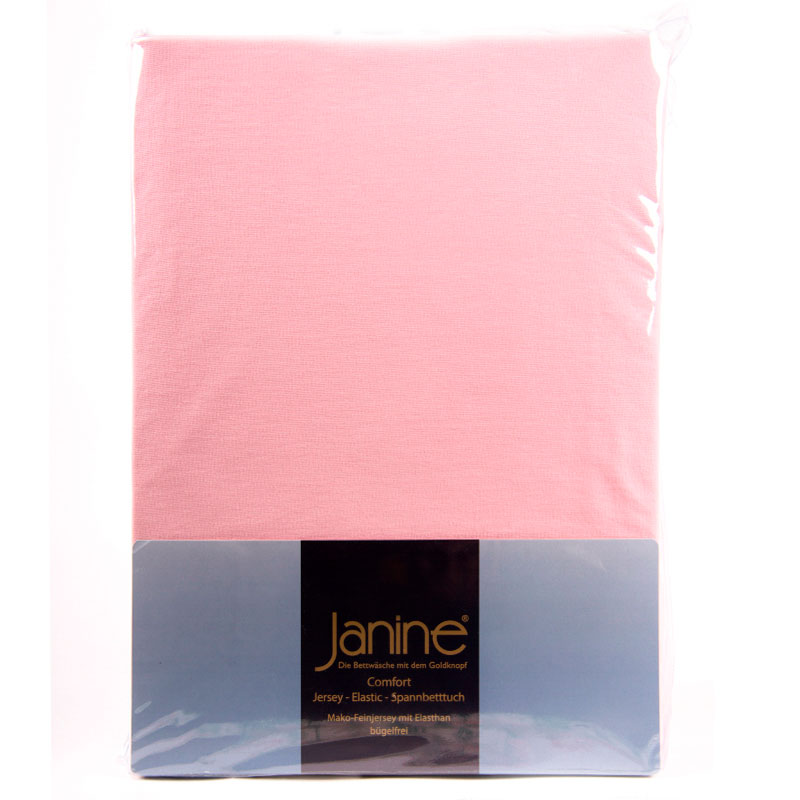 Простыня натяжная 2-спальная Janine Elastic 200x200см, цвет пыльная роза