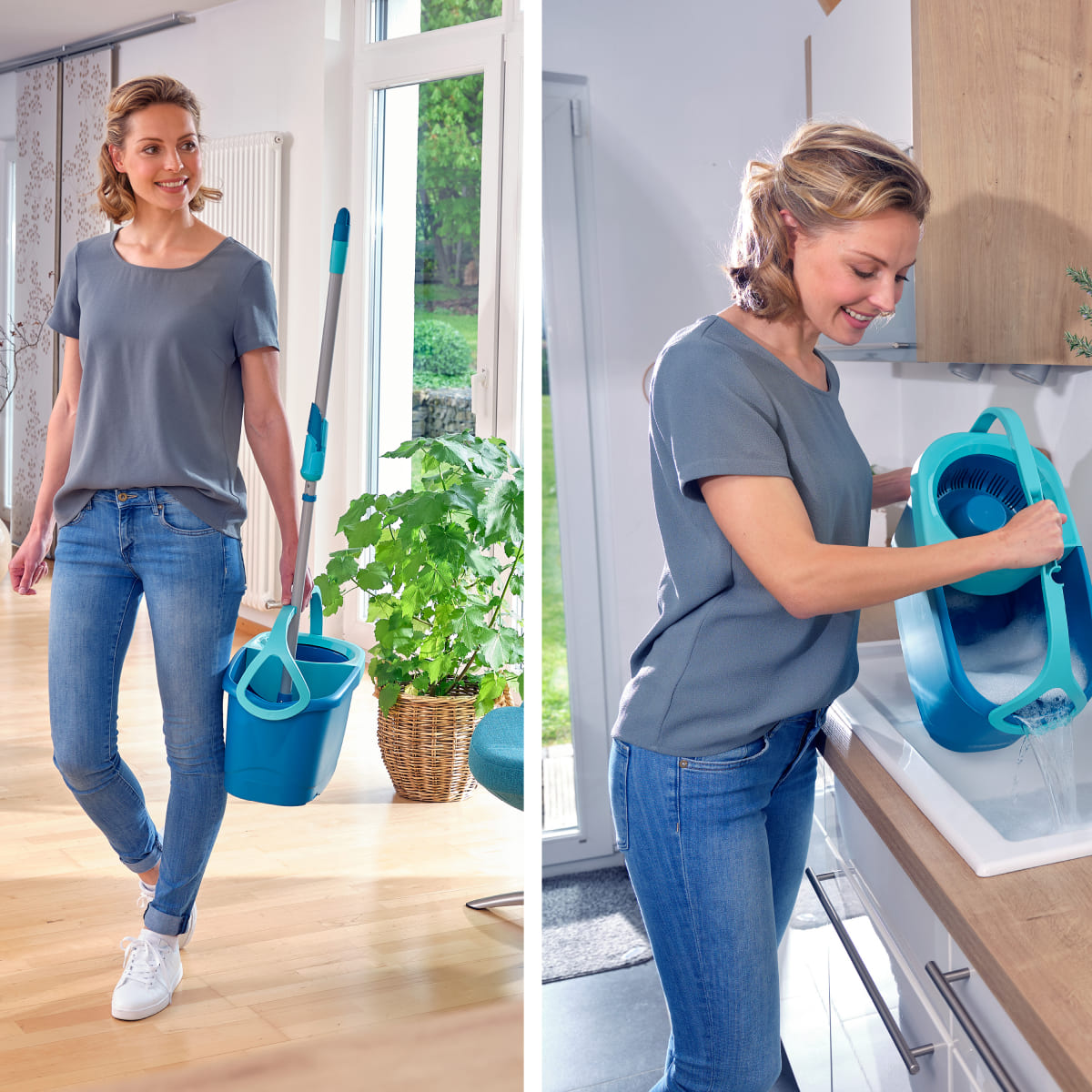 Набор для уборки Leifheit Clean Twist швабра и ведро с отжимом