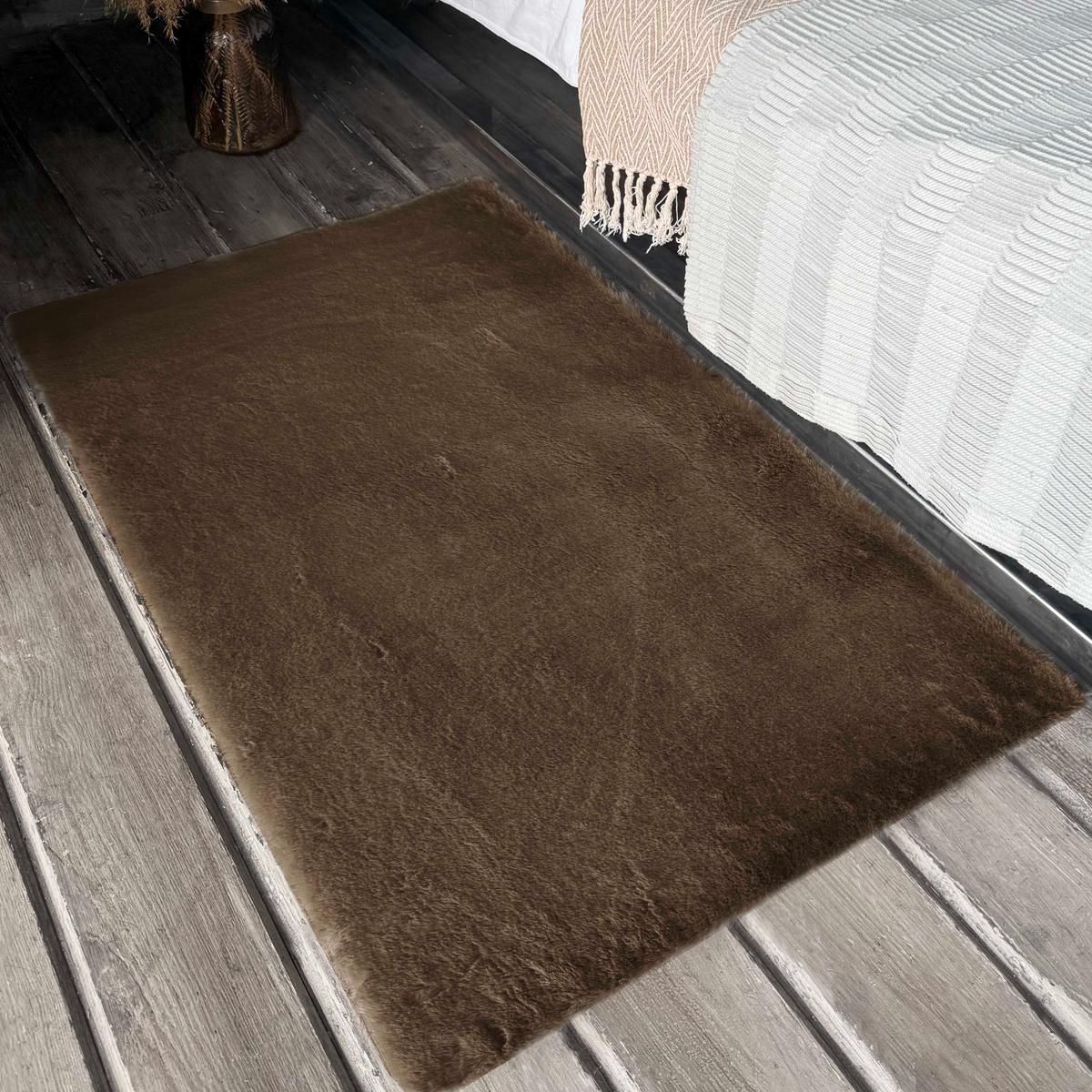 Коврик меховой Shahintex 60x100см мокко 26 S