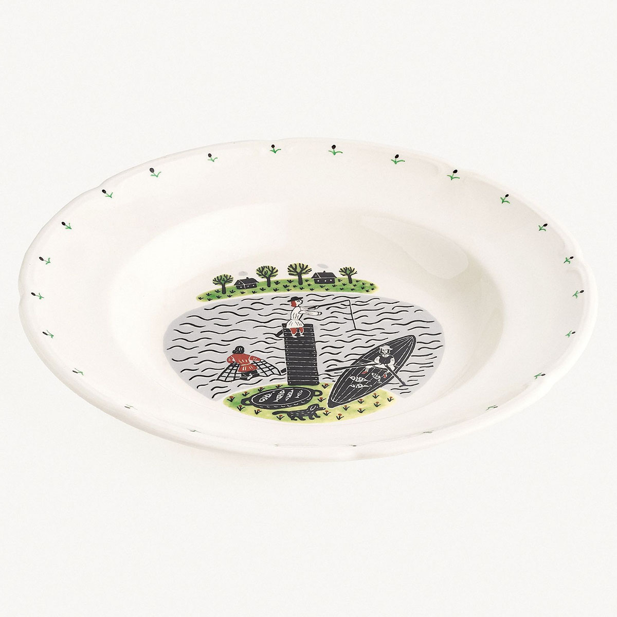 Тарелка суповая Дымов Керамика Огород Уткина Рыбалка