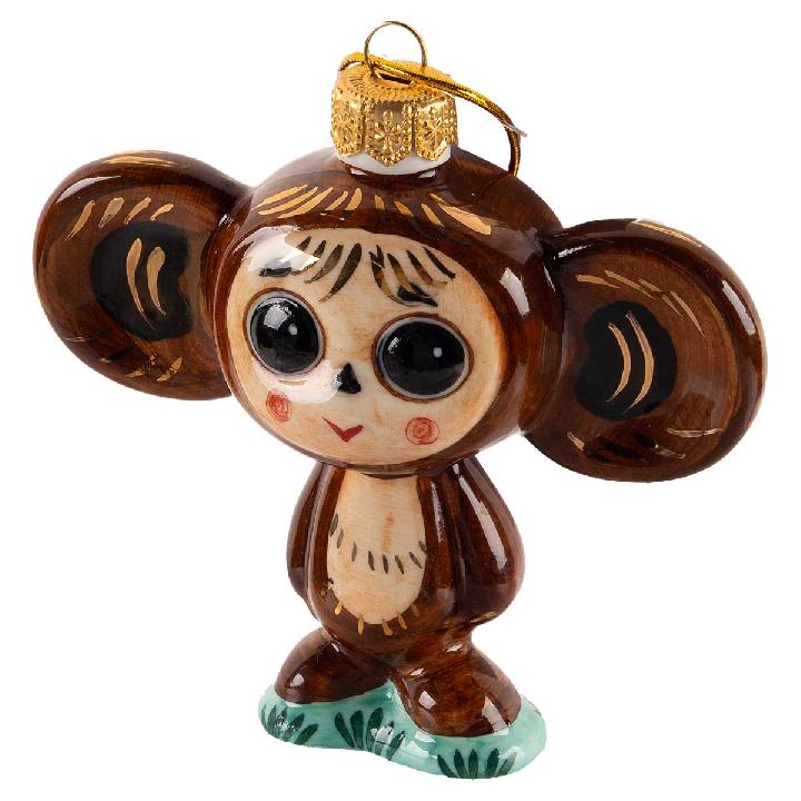 Елочная игрушка Лефортовский фарфор Чебурашка