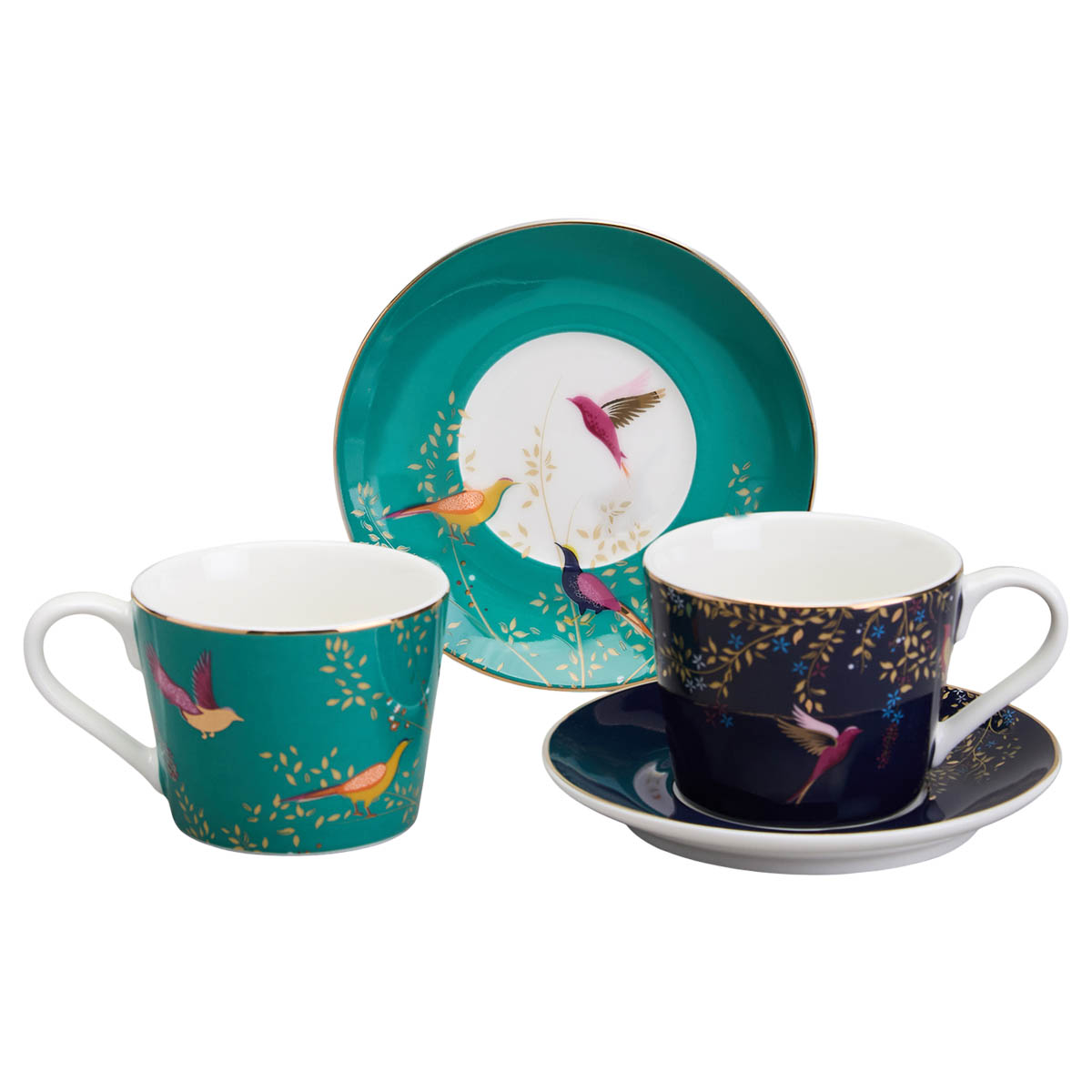 Кофейный набор Lefard Golden Birds 4 предмета на 2 персоны