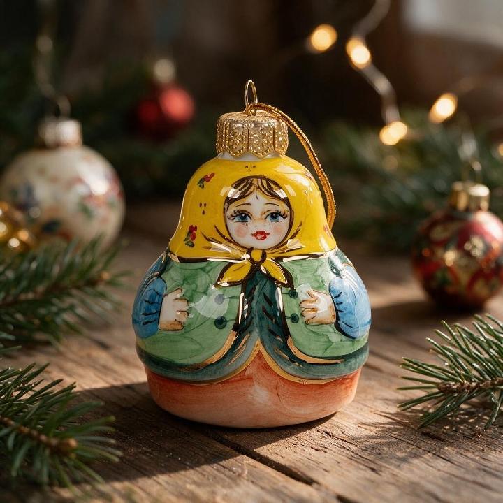 Елочная игрушка Лефортовский фарфор Матрешка
