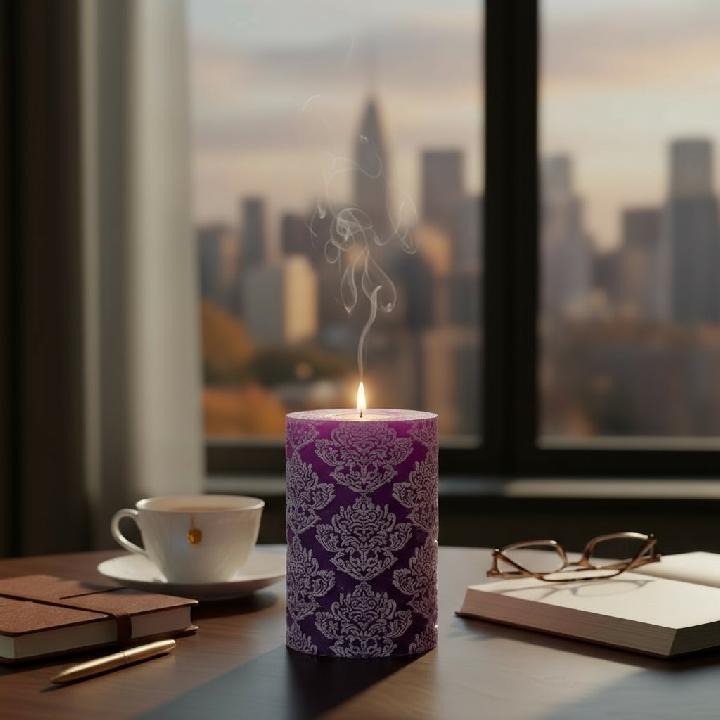 Свеча фигурная с росписью Zapel Данидин-сирень малая