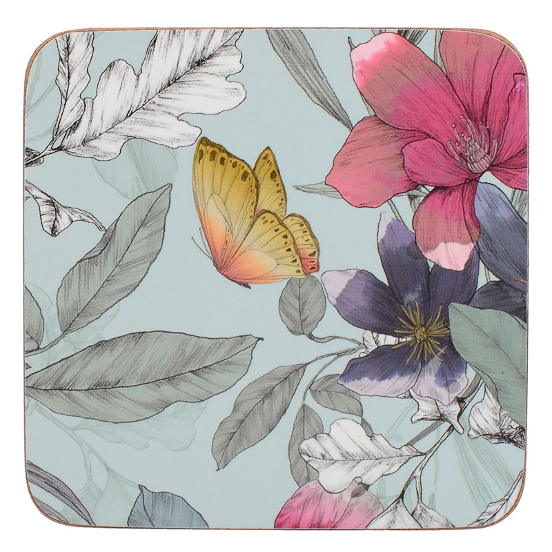 Набор подставок под горячее Creative Tops Butterfly Floral 10,5x10,5см, 6шт