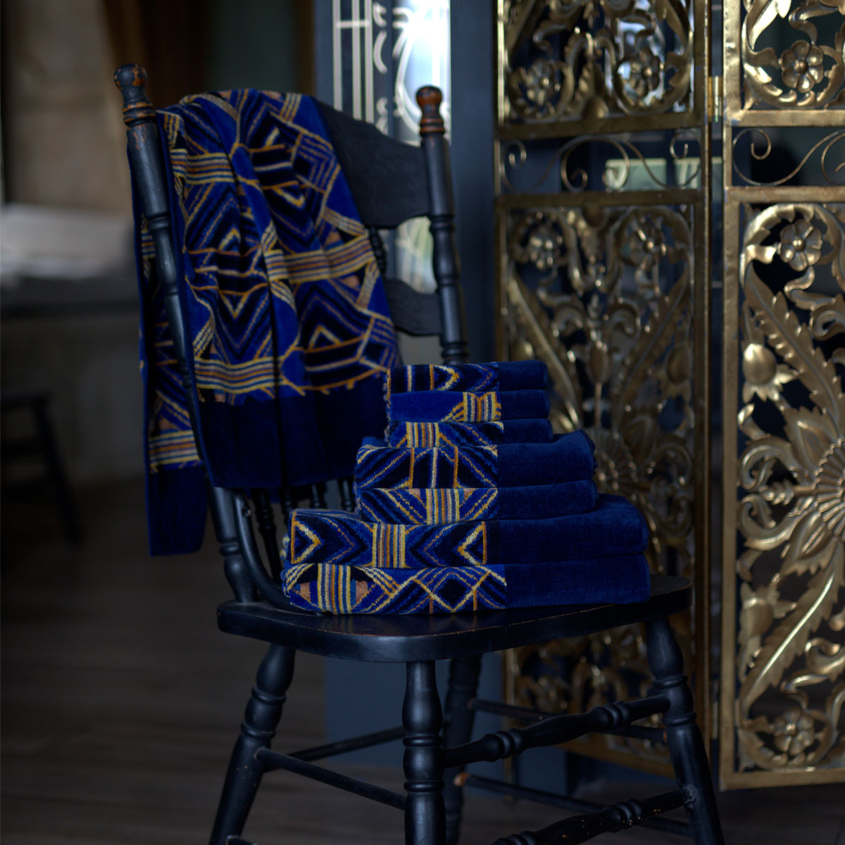 Плед Feiler Gatsby 150x230см, синий