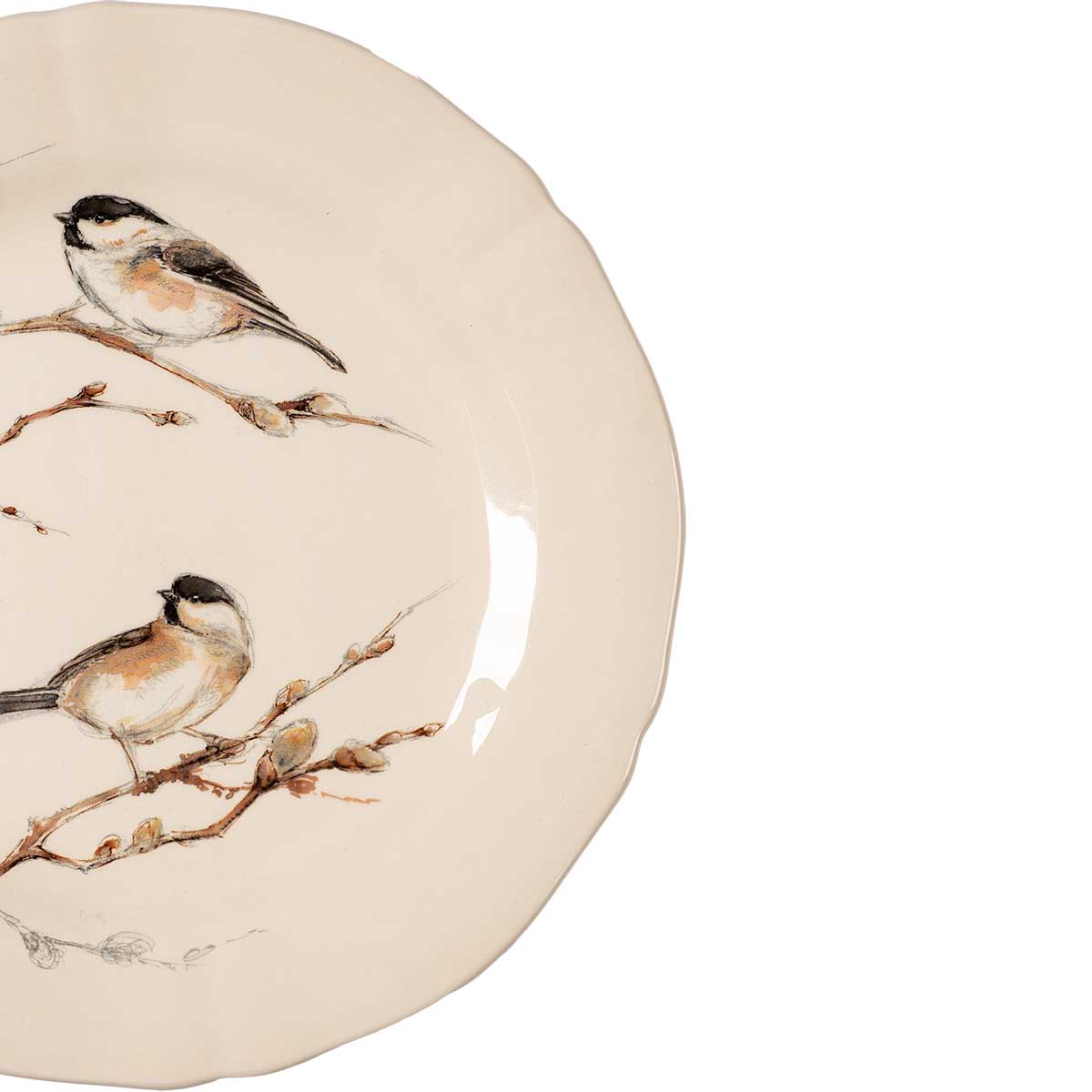 Тарелка десертная Gien Oiseaux Foret Гаичка