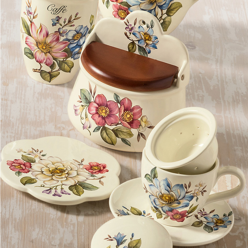 Емкость для кухонных принадлежностей Nuova Cer Petali di Primavera