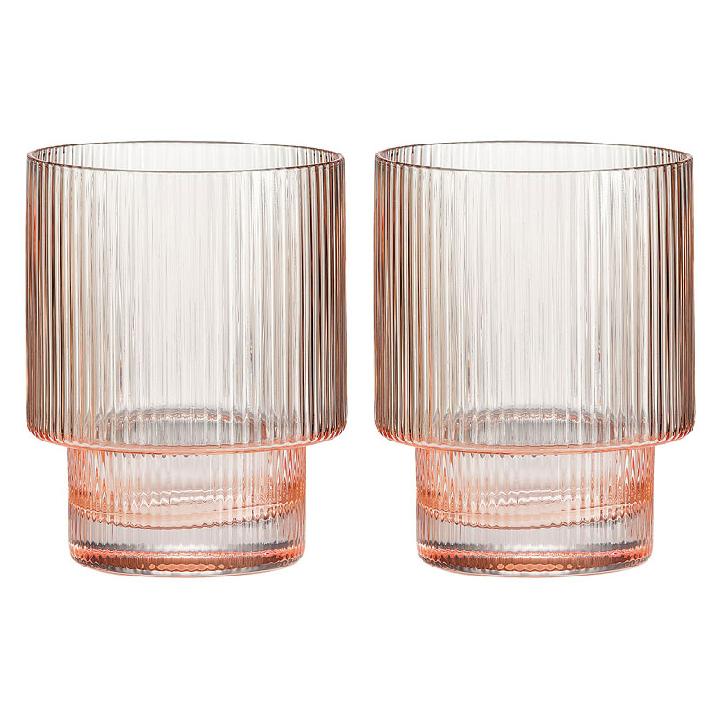 Набор стаканов для воды Pozzi Milano 1876 Modern Classic 320мл 2шт, розовый