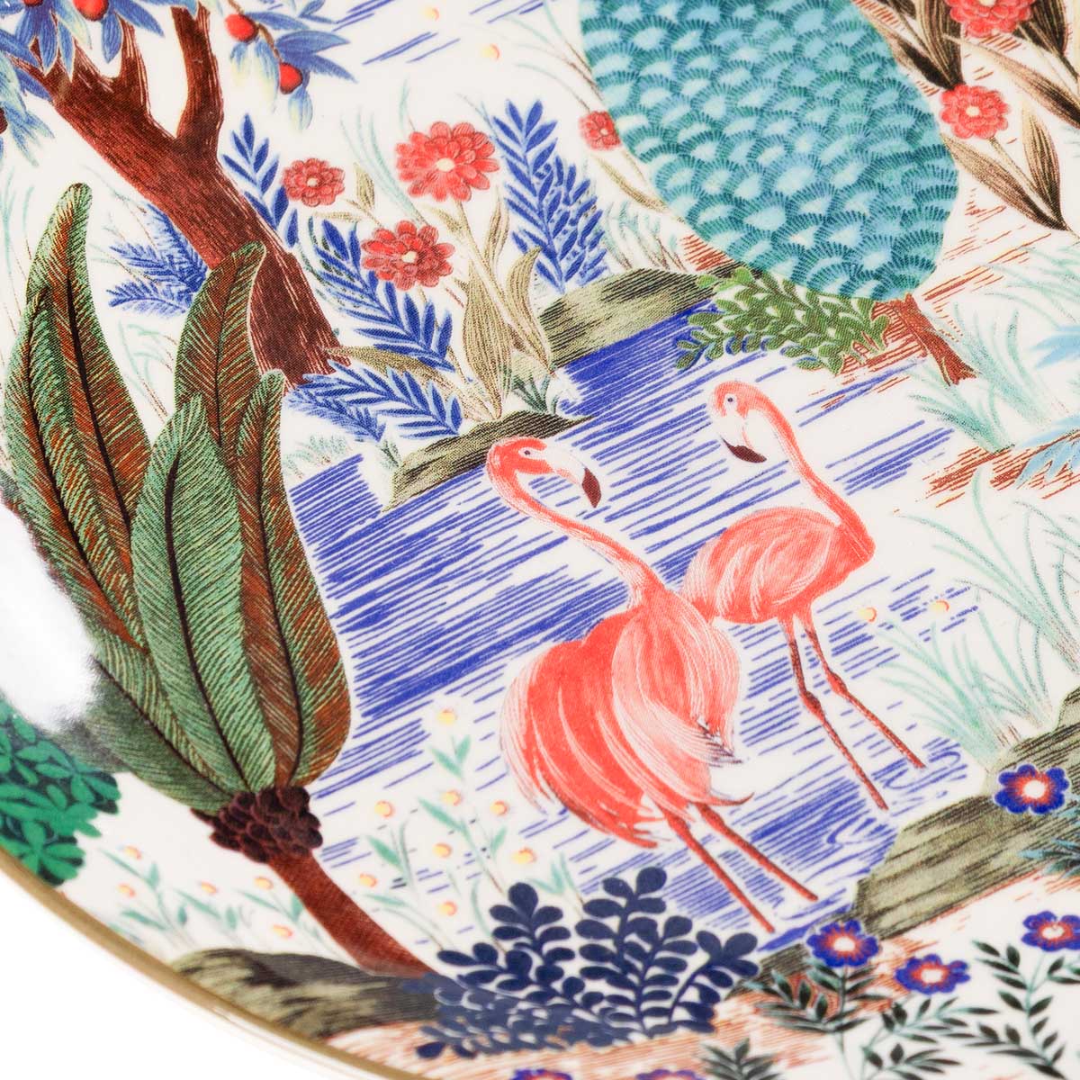 Тарелка для канапе Gien Le Jardin Du Palais Фламинго