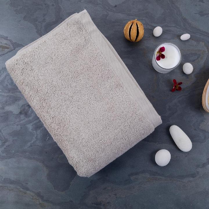 Полотенце махровое Lameirinho Aqua 70x140см, цвет серо-бежевый