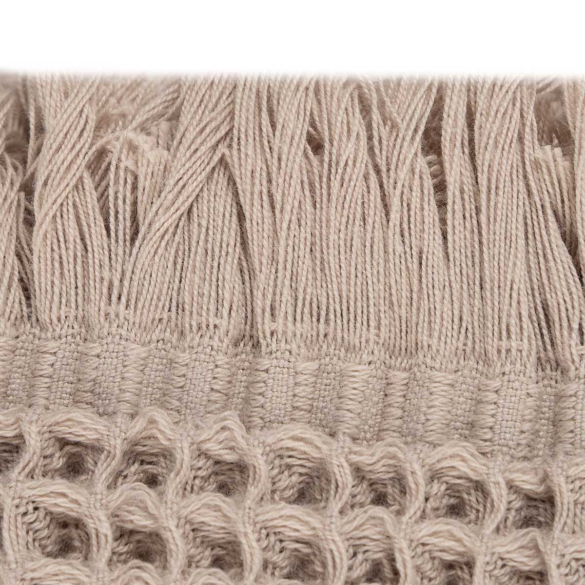 Плед жаккардовый Cleanelly Collection Кальдо, бежевый