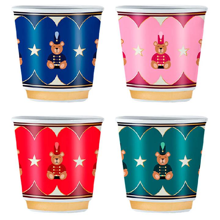 Набор чашек для эспрессо Bialetti Новый Год 4шт