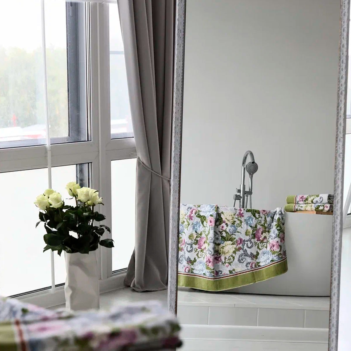 Полотенце Feiler Ekaterina 75x150см, цвет зеленый