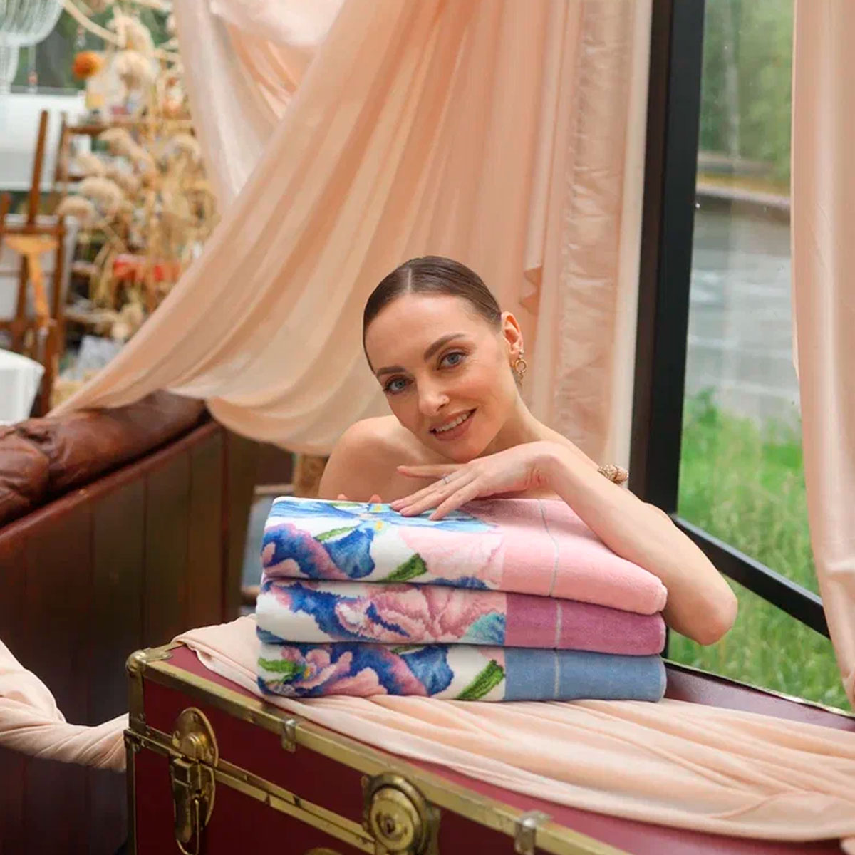 Полотенце Feiler Giselle 37x50см, цвет светло-голубой