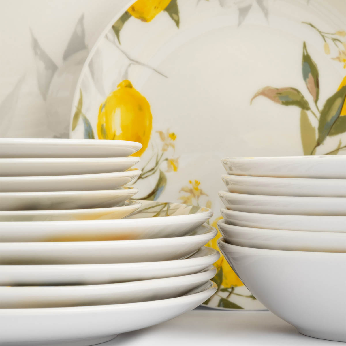 Сервиз обеденный Anna Lafarg Лимоны 18 предметов на 6 персон