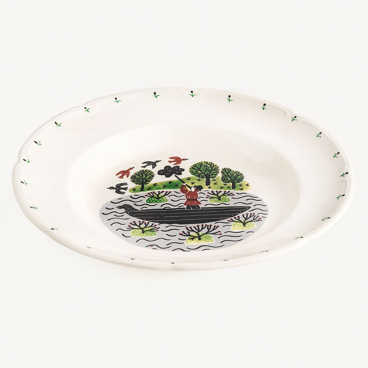 Тарелка суповая Дымов Керамика Огород Уткина Охота