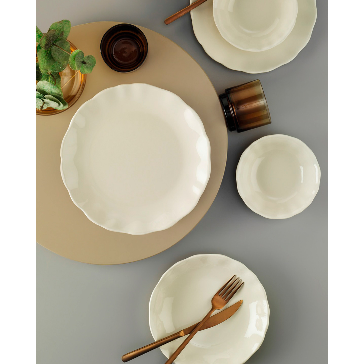 Тарелка закусочная Kutahya Bergama, цвет бежевый