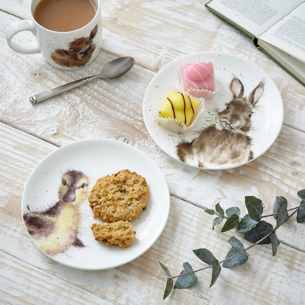 Набор тарелок десертных Royal Worcester’s Wrendale Designs Заяц и утенок 2шт