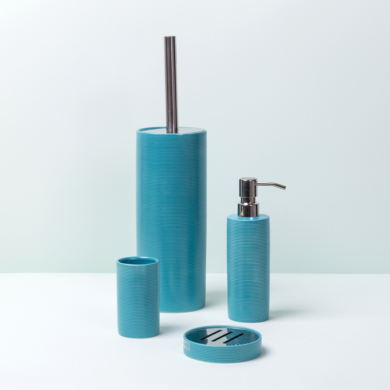 Мыльница Spirella Tube-Ribbed, цвет голубой