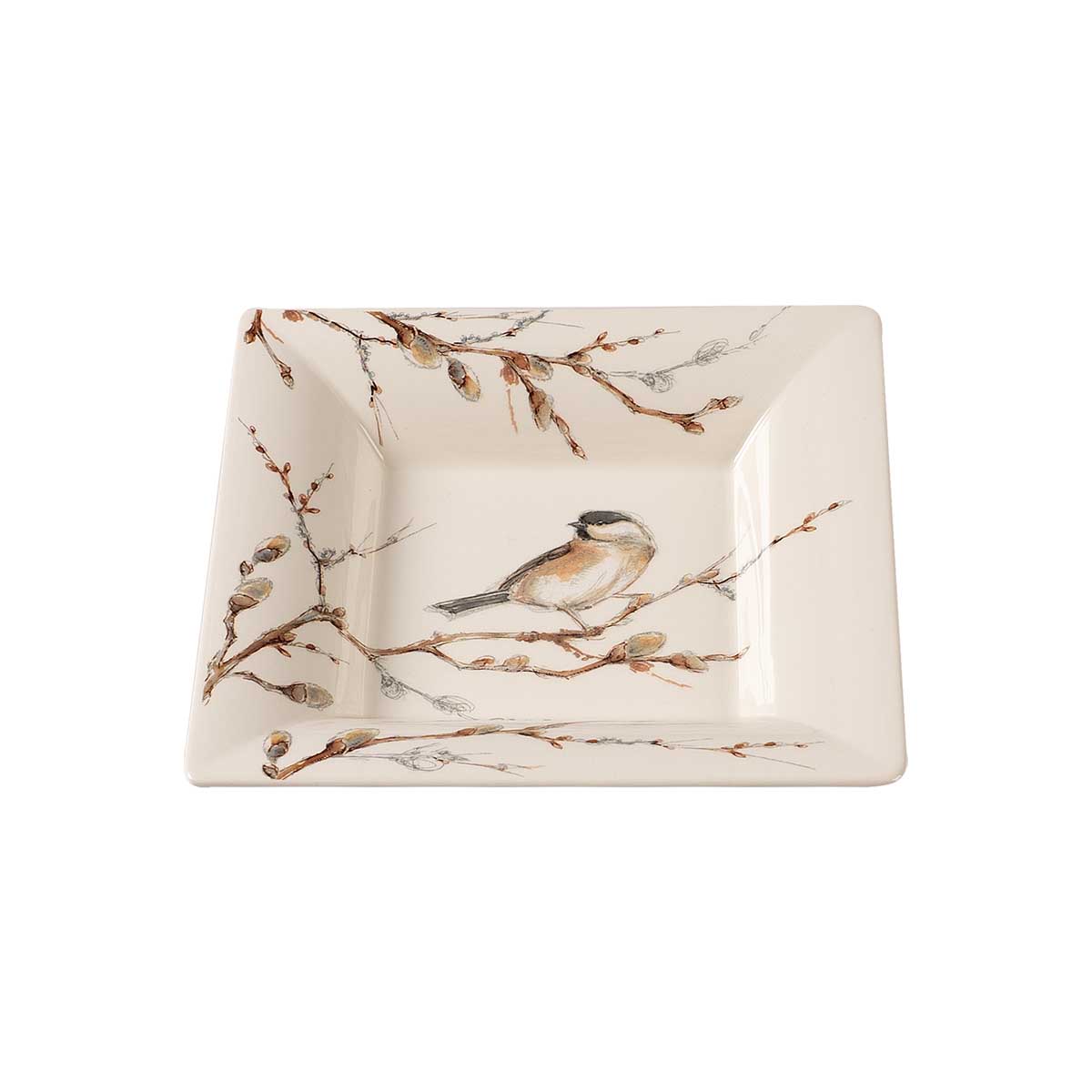 Блюдо Gien Oiseaux Foret квадратное