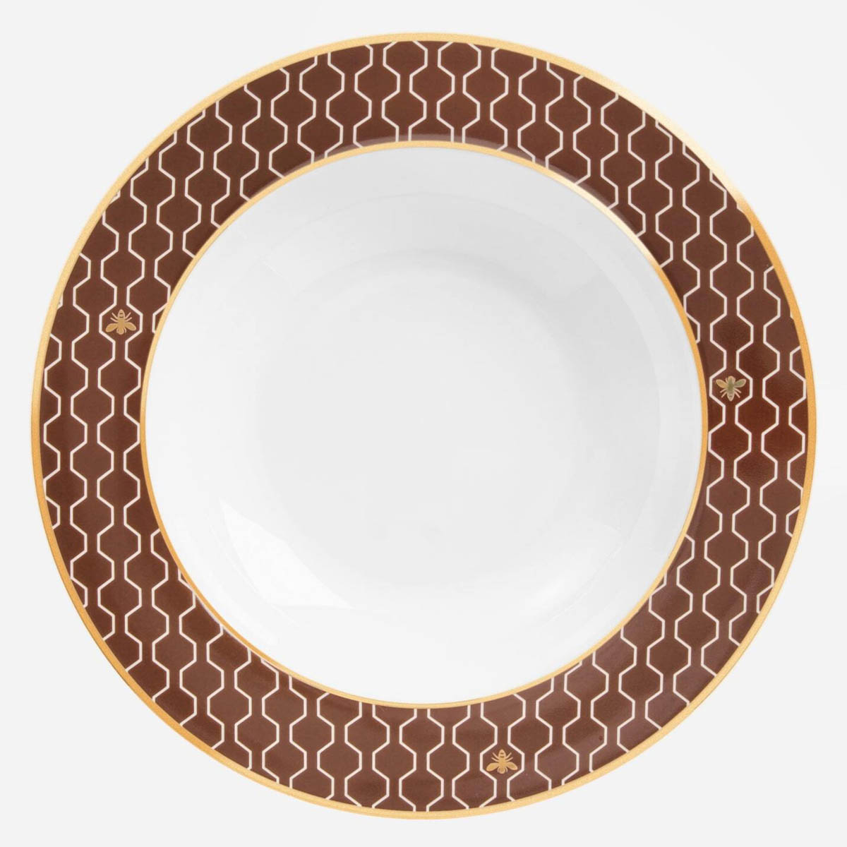 Тарелка суповая Domique To Bee or Not, цвет темно-коричневый