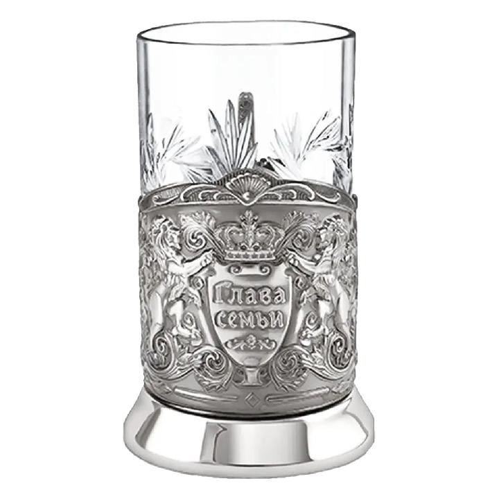 Стакан в подставканнике Кольчугинский Мельхиор Триумфальная Глава семьи