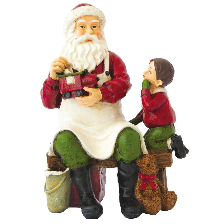 Рождественская фигурка Easy Life Christmas Figurines Санта Клаус с ребенком