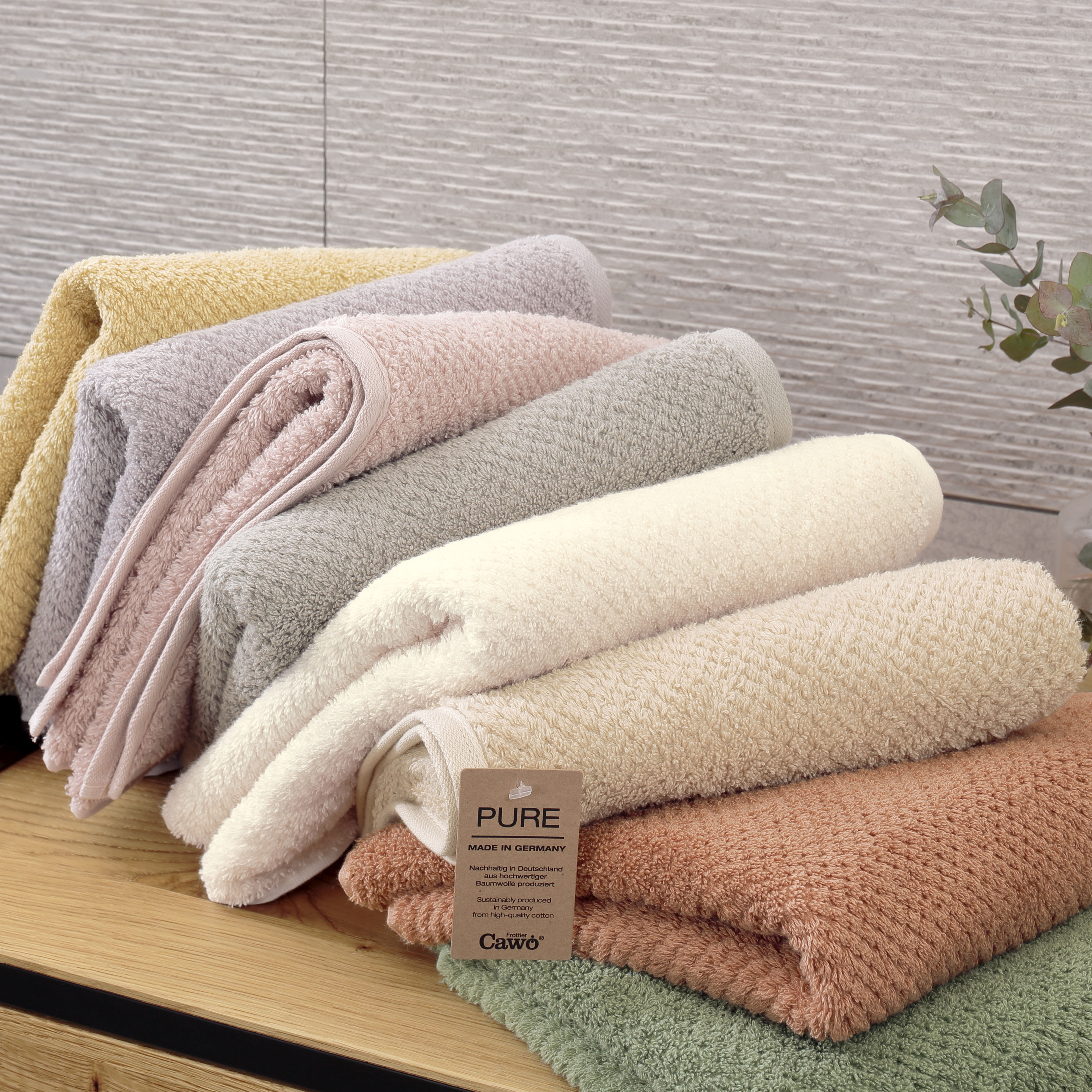 Полотенце махровое Cawo Pure 80x150см, цвет пудровый