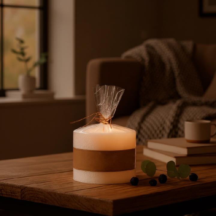 Свеча-цилиндр Zapel Бирмингем 10см айвори