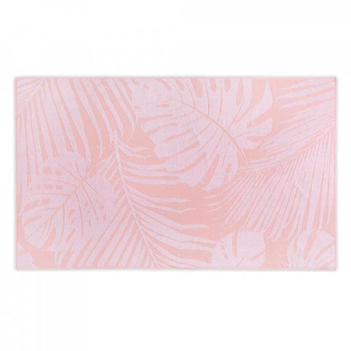 Простыня махровая пляжная Hamam Leaves Jacquard 100x180см, цвет коралловый