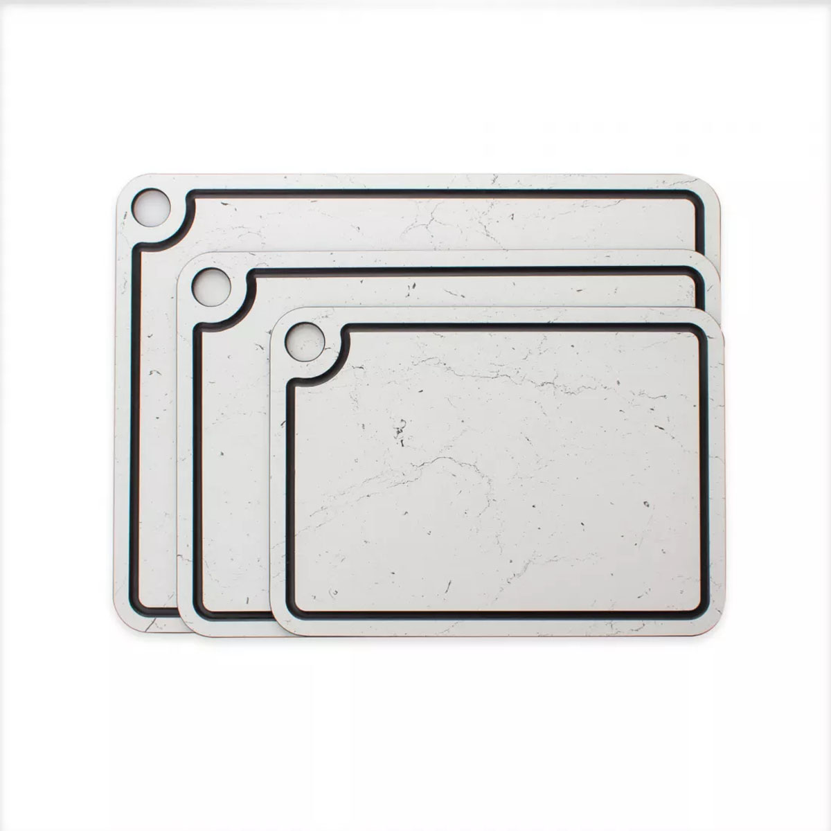 Набор разделочных досок на подставке ComposeEat Elegance мрамор Бьянко, 3шт