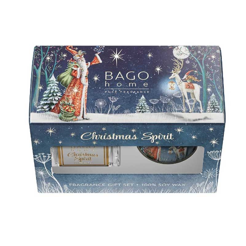 Набор BAGO home Новогоднее настроение: диффузор ароматический и свеча