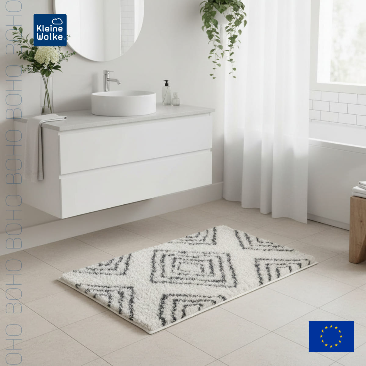 Коврик для ванной комнаты Kleine Wolke Boho Nature 70x120см