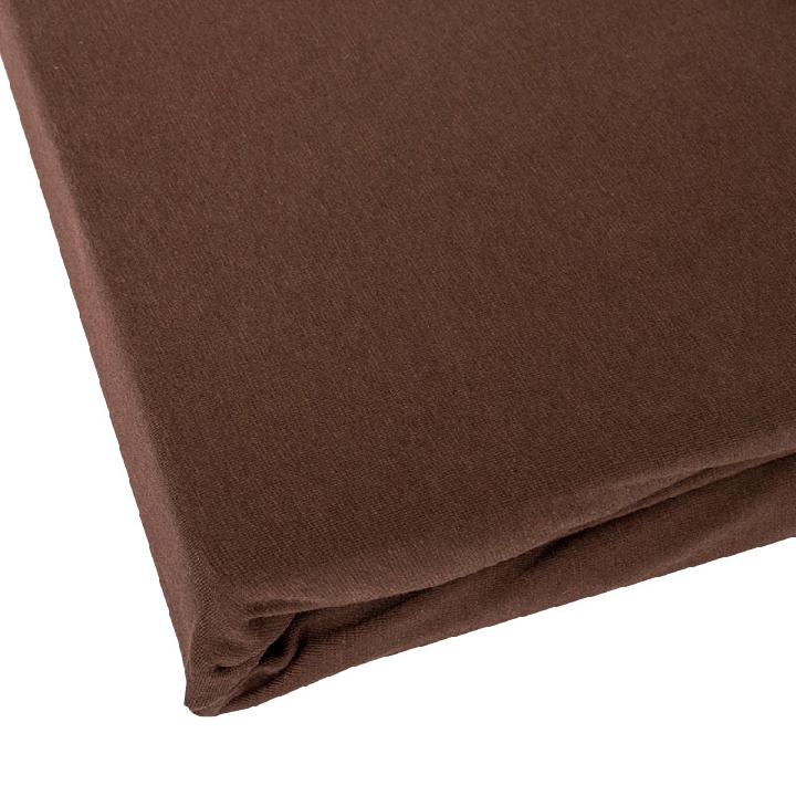 Простыня на резинке 2-спальная Janine Elastic 200x200см, цвет темно-коричневый
