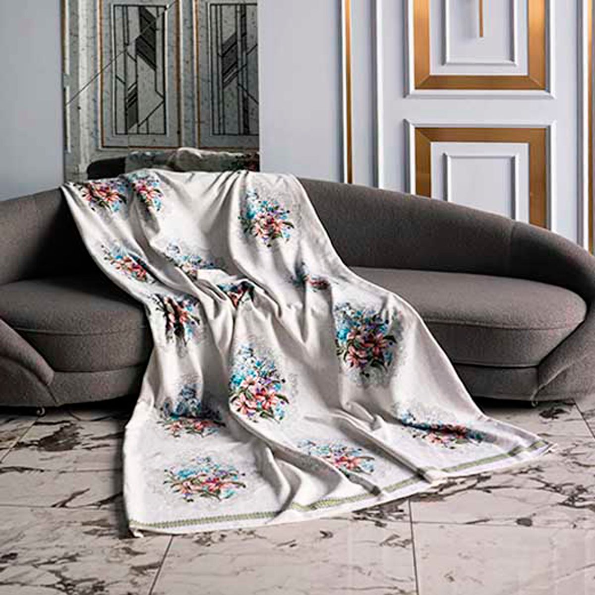 Плед Feiler Josephine 150x230см, бирюзовый